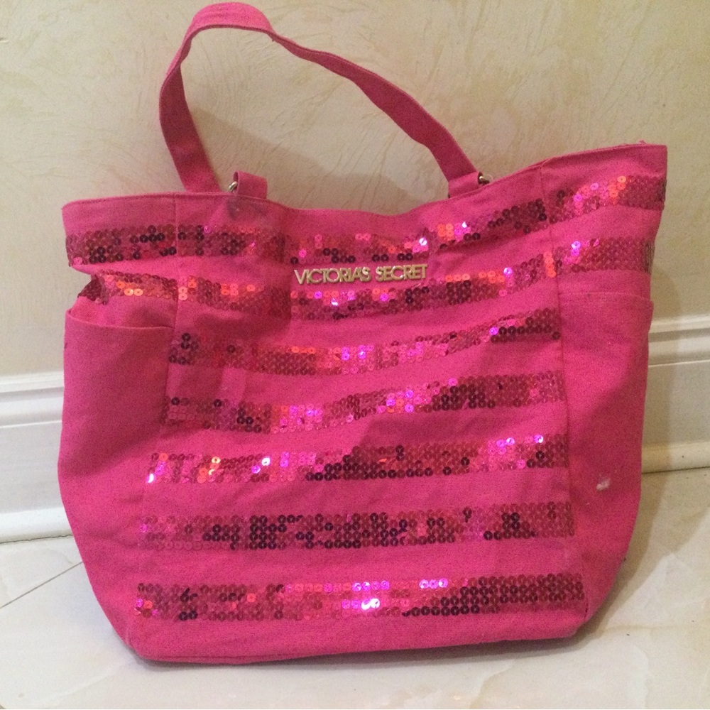 Victoria's Secret Pink Sequin Tote Bag